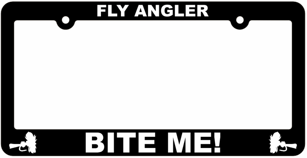Fishing License Plate Frames - With Graphics
