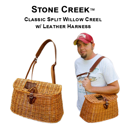 Stone Creek Classic Split Willow Creel w/ Harness , Up to 13% Off