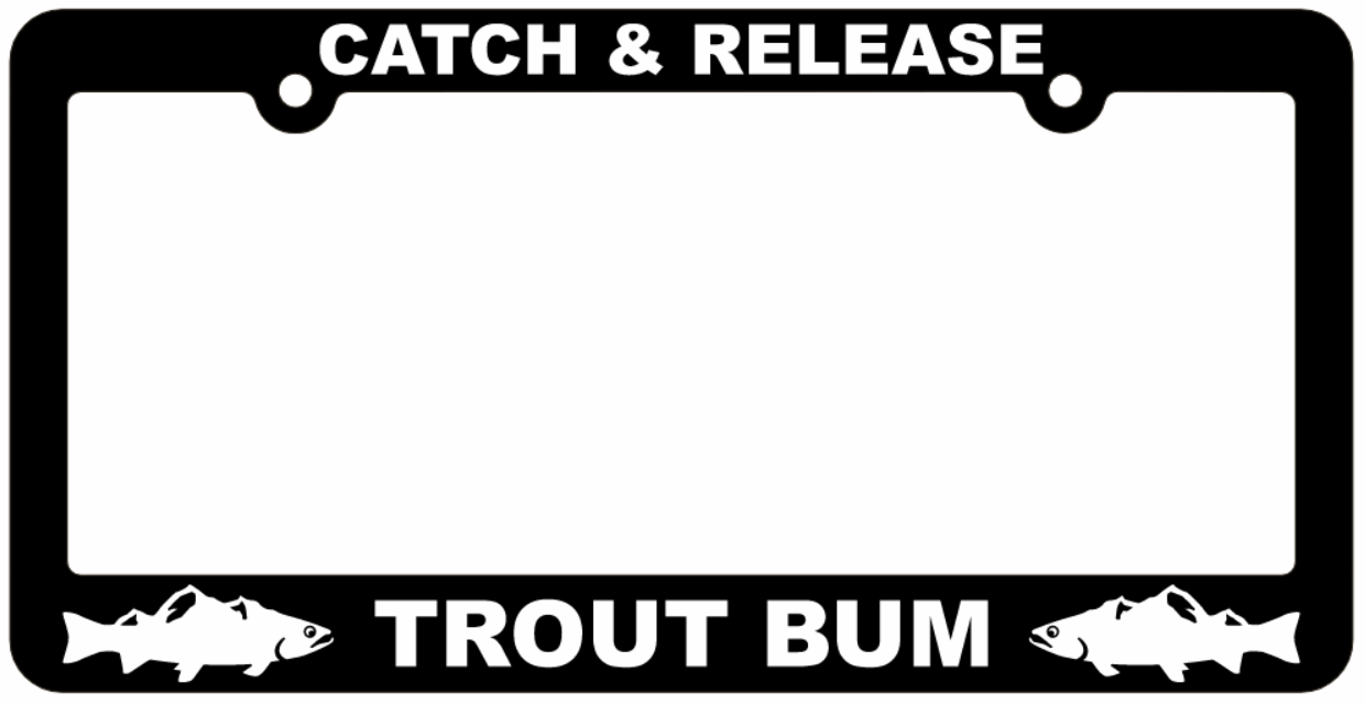 Fishing License Plate Frames - With Graphics