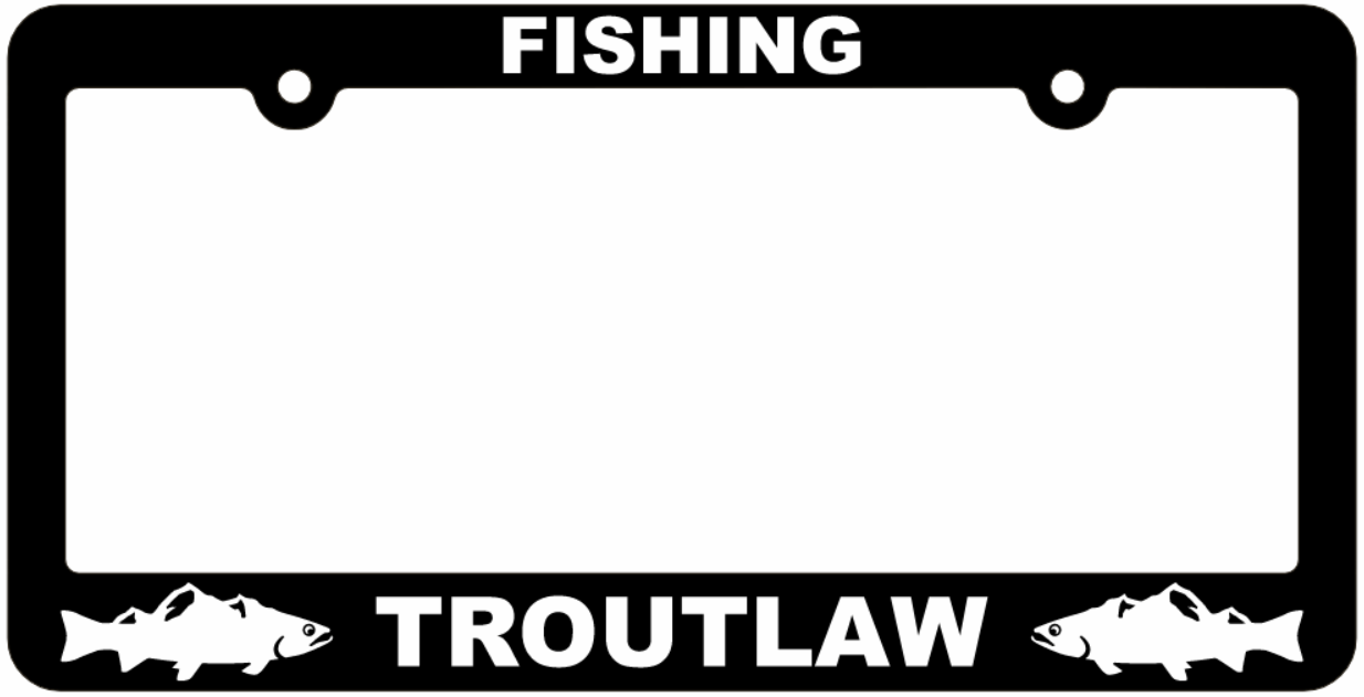 Fishing License Plate Frames - With Graphics