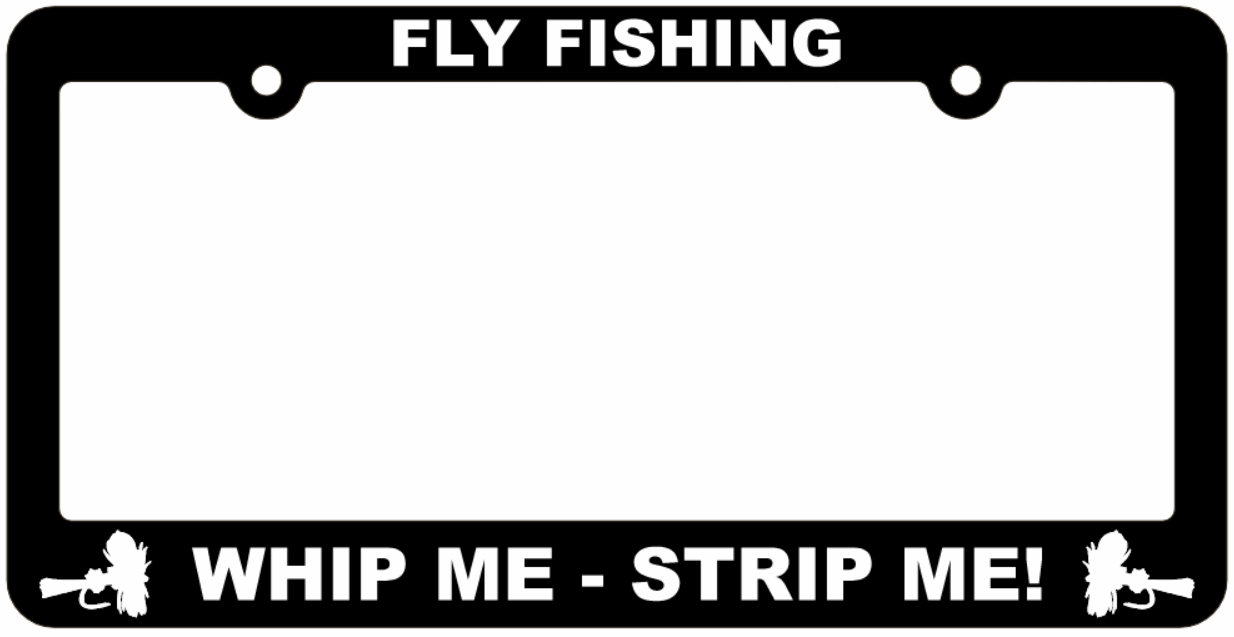Fishing License Plate Frames - With Graphics