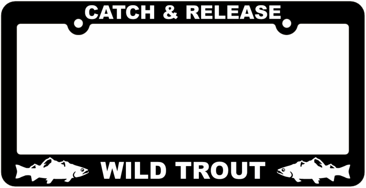 Fishing License Plate Frames - With Graphics